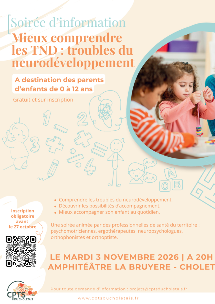 Soirée Troubles du Neurodéveloppement à Cholet le 3 novembre 2026